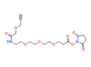 Propargyl-O-C1-amido-PEG3-C2-NHS ester