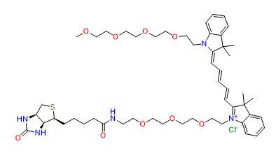 N-(m-PEG4)-N'-(biotin-PEG3)-Cy5