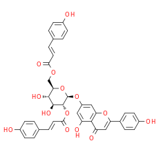 Apigenin 7-O-(2'',6''-di-O-E-p-coumaroyl)glucoside