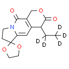 4-Ethyl-1, 4, 7, 8-tetrahydro-3H, 10H-spiro[pyrano[3, 4-f]indolizine-6, 2'-[1, 3]dioxolane]-3, 10-dione-d5