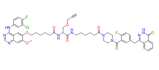 Dual PARP EGFR ligand for PROTAC