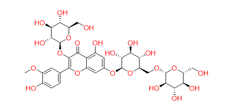 Isorhamnetin 3-O-β-D-glucose-7-O-β-D-gentiobioside - CAS