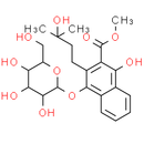 2-Naphthalenecarboxylic acid, 4-(D-glucopyranosyloxy)-1-hydroxy-3-(3-hydroxy-3-methylbutyl)-, methyl ester