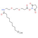 Propargyl-C8-amido-PEG2-NHS ester