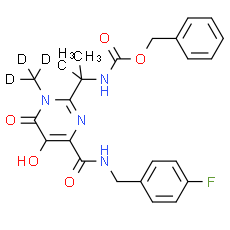 Benzyl 2-(4-(4-fluorobenzylcarbamoyl)-5-hydroxy-1-methyl-6-oxo-1, 6-dihydropyrimidin-2-yl)propan-2-ylcarbamate-d3