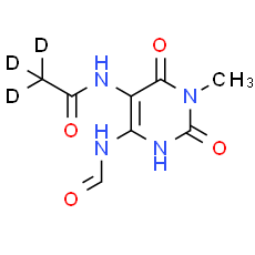 5-Acetyl-d3-amino-6-formylamino-3-methyluracil