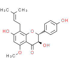 (2R, 3R)-3, 7-Dihydroxy-2-(4-hydroxyphenyl)-5-methoxy-8-(3-methylbut-2-en-1-yl)chroman-4-one