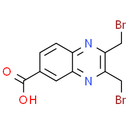 6-Quinoxalinecarboxylic acid, 2, 3-bis(bromomethyl)-