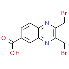 6-Quinoxalinecarboxylic acid, 2, 3-bis(bromomethyl)-