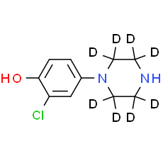 2-Chloro-4-piperazin-1-ylphenol-d8