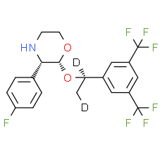 2-(R)-[1-(R)-(3, 5-Bis(trifluoromethyl)phenyl)ethoxy]-3-(S)-fluorophenylmorpholine-d2