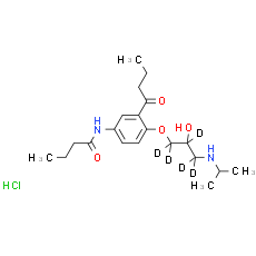 rac-3-Deacetyl-3-butanoyl Acebutolol-d5 hydrochloride